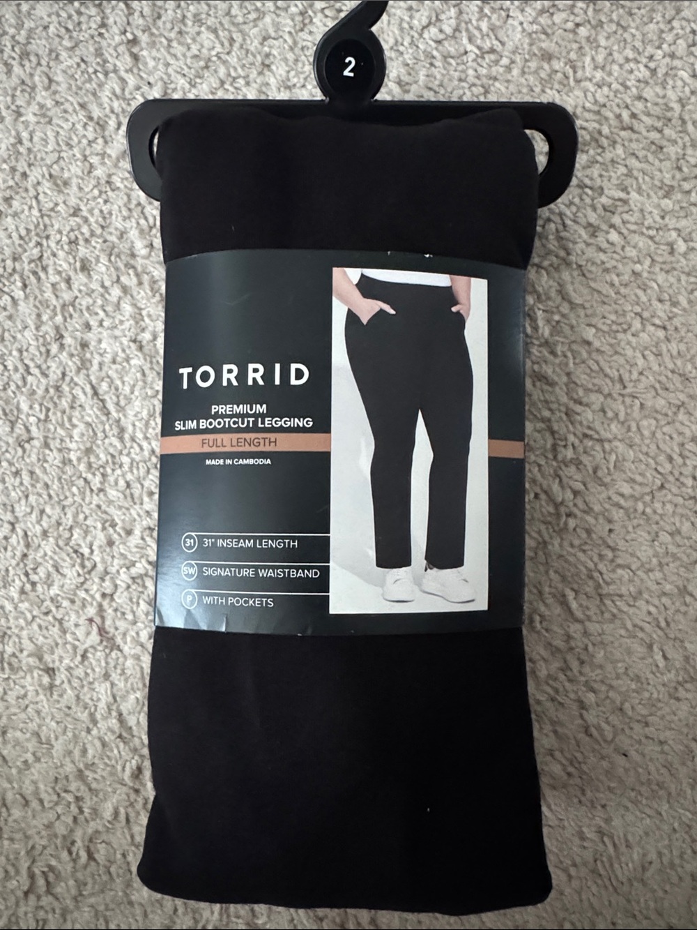 torrid Black Slim Bootcut Leggings with Pockets
